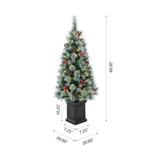 4ft. Pre-Lit Pine Artificial Christmas Porch Tree